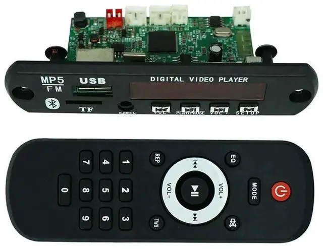 Alt view image 2 of 3 - Aomoproing Bluetooth 5.0 MP3/WMA/WAV/APE/FLAC Decoder Board Car Audio USB TF FM Radio Module MP3 Bluetooth Music Player