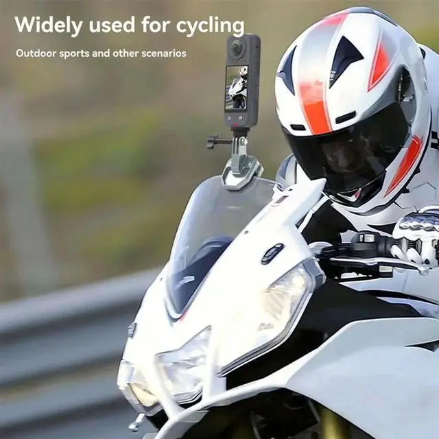 Alt view image 3 of 3 - Aomoproing For Riding Camera Bracket Windshield Mount Clip Metal Clamp For X5 Gopro Action 5/4 Motorcycle