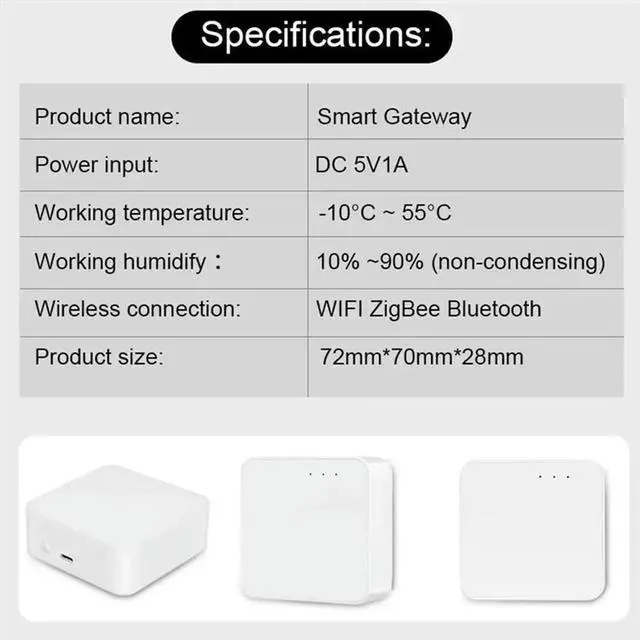 Alt view image 2 of 3 - Aomoproing Tuya Zigbee WiFi Bluetooth Smart Gateway Compatible Hub Bridge Smart Life APP Control for Alexa Google Home Rich