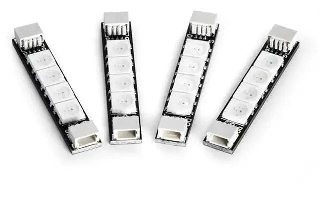 Alt view image 2 of 4 - Aomoproing 4PCS Programmable 2812 Arm LED Light Armlight 5V RGB For RC FPV Racing Freestyle Whoop Drone Quadcopter Runcam