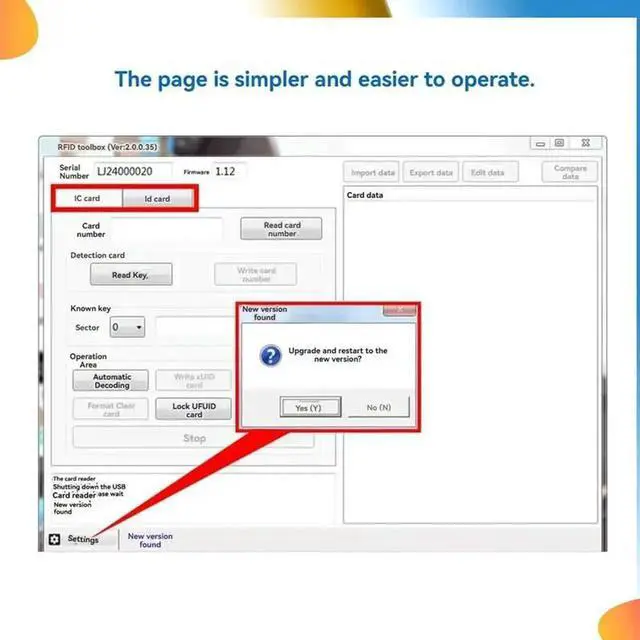 Alt view image 2 of 4 - Aomoproing NFC Reader Writer Copier Duplicator 125Khz 13.56Mhz USB UID T5577 EM4305 RFID Keyfob Card Tag Encrypted Programmer
