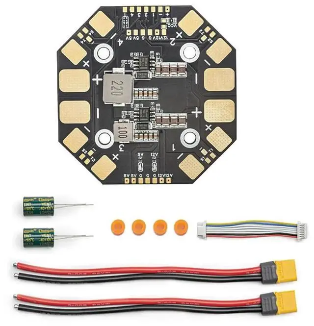 Alt view image 3 of 3 - Aomoproing PDB400A 4~ 12S 400A PDB Distribution Board 30.5Mm 400A Current Sensor For FPV Quadcopter Fixed Wing Model Aircraft