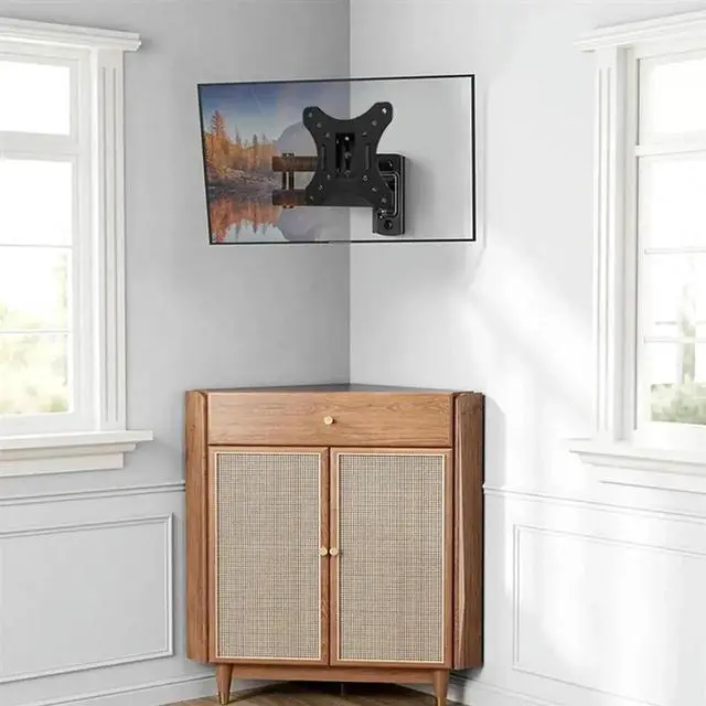 Alt view image 2 of 4 - Aomoproing Full Motion Corner TV Holder Wall Mount Bracket Adjustable Support Stand For 10-32 Inch TV Swivel Tilts Monitor