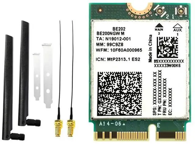 Main image of Aomoproing BE202 7 Card +2X8db Antenna 2.4/5/6G Tri-Band 5374M Gigabit Card Bluetooth 5.4