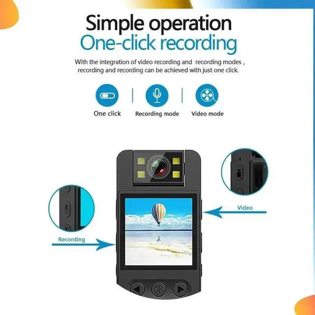 Alt view image 4 of 4 - Aomoproing Law Enforcement Recorder Mini DV 1080P High Definition Infrared Sports Camera Outdoor Mobile Mini Camera