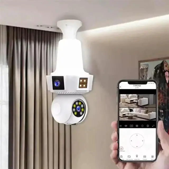Alt view image 3 of 4 - Aomoproing Dual Lens Mart Home Wireless Mini Cctv Camera Vision Network Security IP Camera