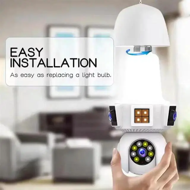 Alt view image 4 of 4 - Aomoproing Dual Lens Mart Home Wireless Mini Cctv Camera Vision Network Security IP Camera