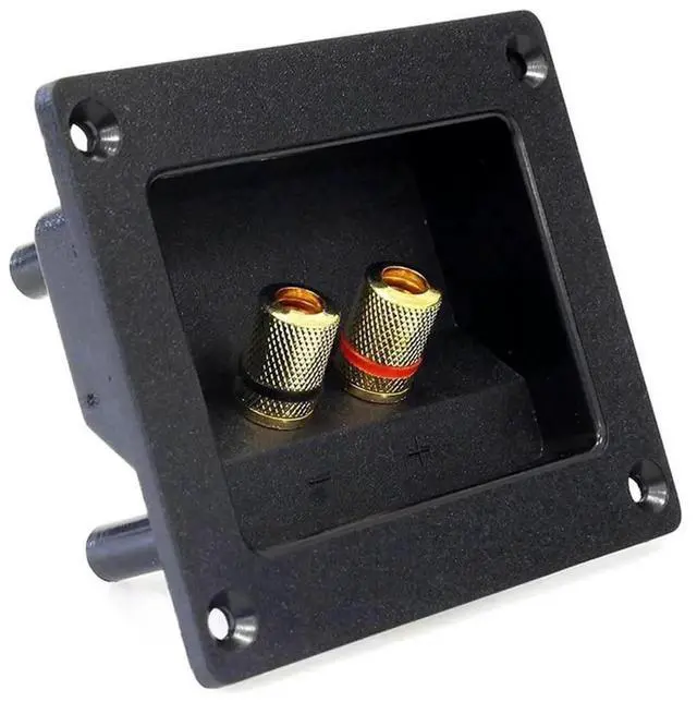 Alt view image 3 of 3 - Aomoproing 6Pcs DIY Car Stereo 2-Way Speaker Box Terminal Spring Cup Connector Banana Jack And Plugs Subwoofer Plugs 93X80mm
