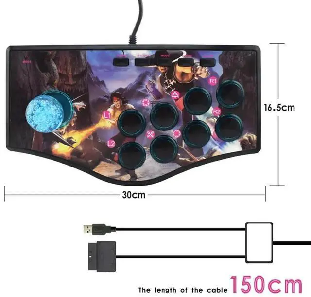 Main image of Aomoproing Retro Arcade Game Rocker Controller Usb Joystick For Ps2/Ps3/Pc/Android Smart Tv Built-In Eight Direction Joyst Rich