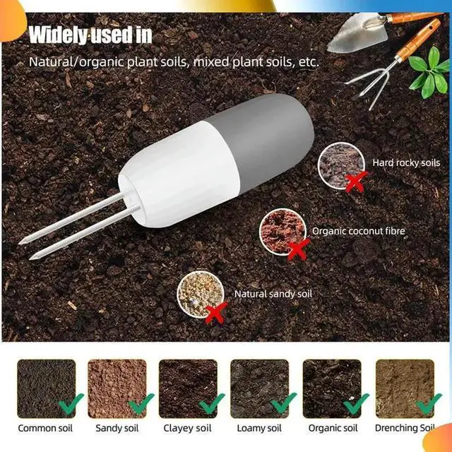 Alt view image 3 of 4 - Aomoproing Tuya Soil Meter Temperature And Humidity Soil Detector APP Remote For Garden Home Farms