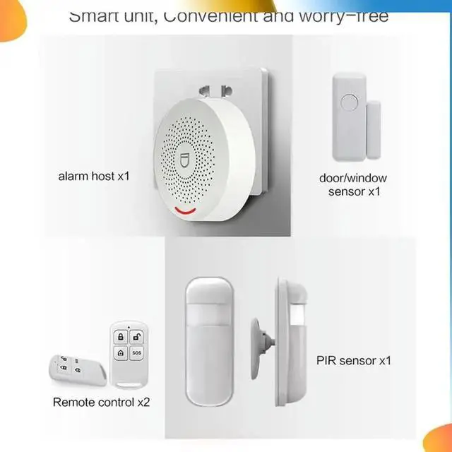 Alt view image 3 of 4 - Aomoproing Wireless 433Mhz Home Security System Burglar Alarm System Tuya Life Wireless Keyboard Works EU PLUG
