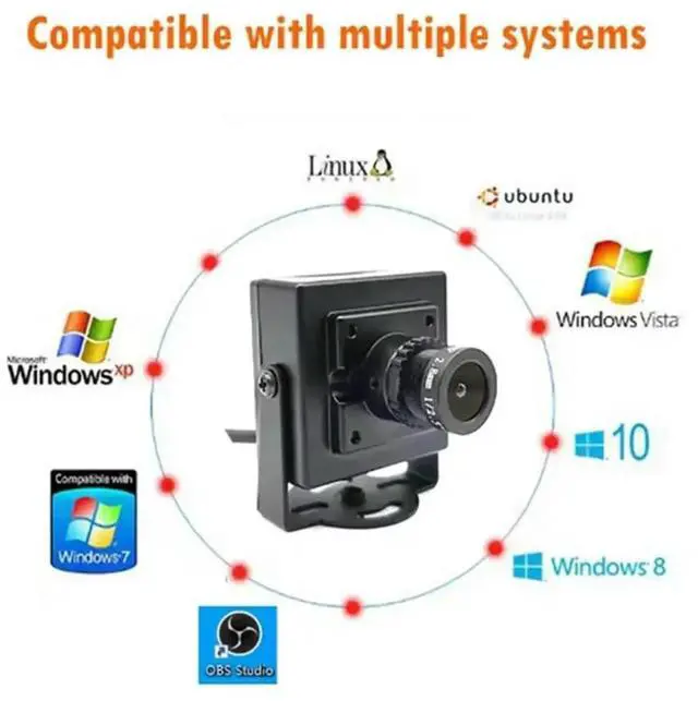 Alt view image 2 of 4 - Aomoproing 120 Degree Wide Angle 2.8Mm Mini 2K HD PC Webcam High Speed Video Live Computer USB Camera