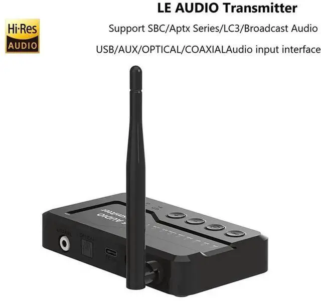 Main image of Aomoproing LE Audio Bluetooth 5.3 Audio Transmitter Adapter For TV Headphons With Lossless Auracast LC3 For Gaming Watching Music-Elect