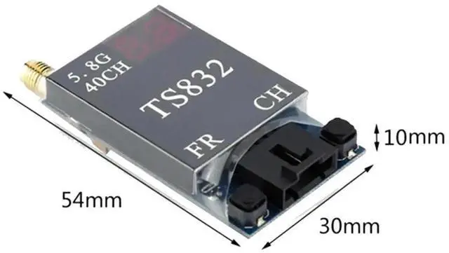 Alt view image 6 of 6 - Aomoproing TS832 FPV Wireless Transmitter 5.8G 600Mw with Antenna Wireless AV Transmitter for FPV Multicopter RC Quadcopter Rich