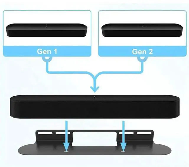 Alt view image 4 of 4 - Aomoproing 2X Soundbar Wall Mount For Sonos Wall Mount Bracket Compatible With For Sonos Sound Bar Mounts Bracket