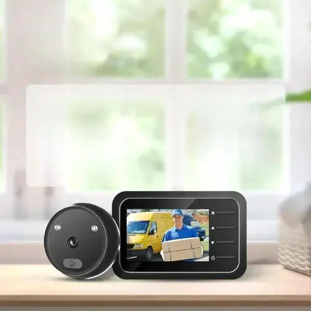 Alt view image 2 of 3 - Aomoproing Video Peephole Doorbell Camera Video-eye Auto Record Electronic Ring Night View Digital Door Viewer Entry Home Security