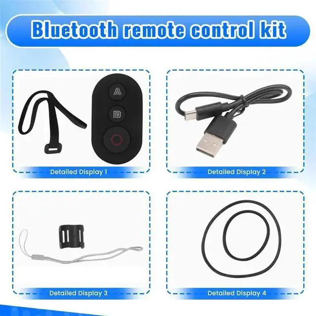 Alt view image 5 of 6 - Aomoproing Bluetooth Remote Control For X3 X4 Ace Pro 2 Gopro 12 13 Versatile Camera Accessories