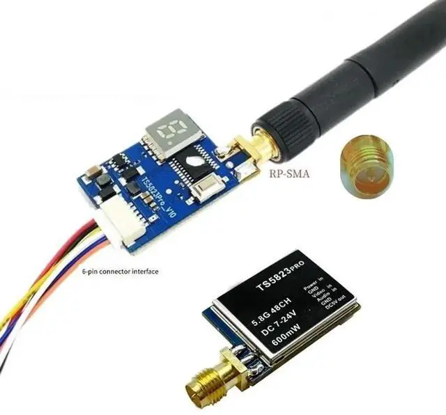 Alt view image 3 of 4 - Aomoproing For RC Racing Drone Compatible TS5823 Pro 600Mw 5.8Ghz Video 48CH Transmitter Module Model