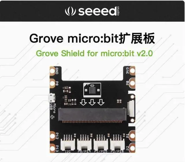 Alt view image 3 of 3 - Grove micro:bit development board expansion board with on-board usb interface for maker graphical programming