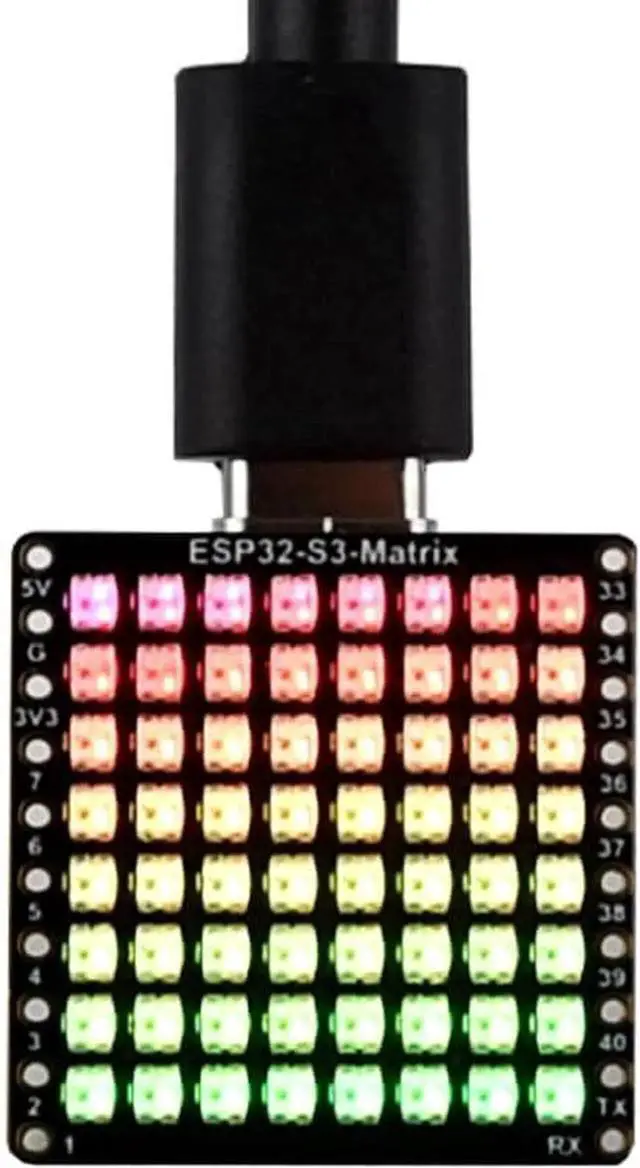 Main image of ESP32-S3-Matrix Development Board, Onboard 8×8 RGB LED Matrix and QMI8658C Attitude Sensor, Supports Wi-Fi and Bluetooth LE, ESP32 Development Board