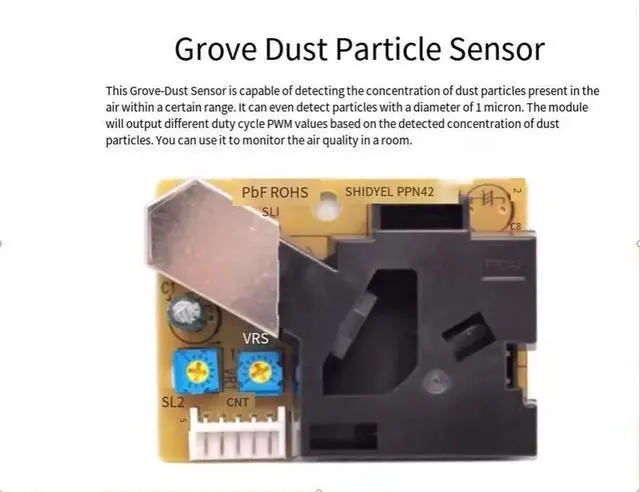 Main image of Grove Dust Sensor Dust/particulate matter detection arduino compatible