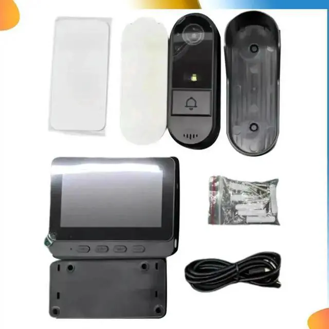 Alt view image 2 of 4 - Aomoproing Wireless Waterproof Visual Doorbell IR Night Vision Door Bell HD 4.3Inch IPS Screen Video Home Door Bell Camera