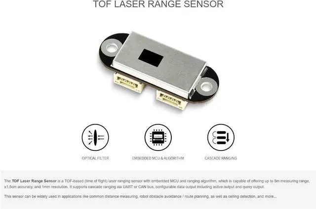 Alt view image 5 of 7 - TOF (Time of Flight) Laser Range Sensor TOF (Time of Flight) Laser Range Sensor Comes with Host Computer Assistant Software