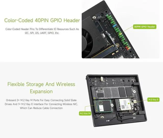 Alt view image 7 of 7 - Jetson Orin Nano/NX AI Development Board, Based On Jetson Orin Nano and Jetson Orin NX Module, Compatible with N-VIDIA Jetson Orin Super Carrier Board
