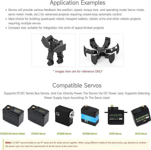 Alt view image 7 of 7 - Serial Bus Servo Driver Board, Integrates Servo Power Supply and Control Circuit, Applicable for ST/SC Series Serial Bus Servos, Small in Size, Easy to Integrate
