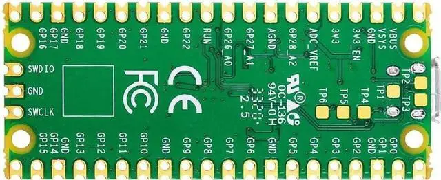 Alt view image 3 of 5 - Raspberry Pi Pico RP2040 microcontroller chip