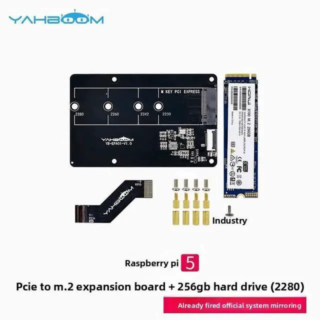 Alt view image 4 of 5 - Raspberry Pi 5 development board PCIe M.2 SSD package with 256GB M.2 hard drive