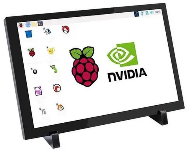 Alt view image 5 of 5 - Raspberry Pi 5 Development Board 10-inch Screen Package Comes with 10.1-inch HDMI LCD Display Screen, IPS Monitor and Stand 4GB