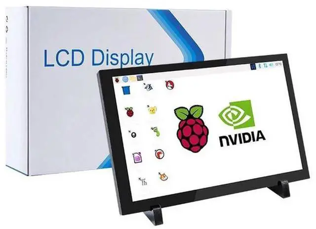 Alt view image 4 of 5 - Raspberry Pi 5 Development Board 10-inch Screen Package Comes with 10.1-inch HDMI LCD Display Screen, IPS Monitor and Stand 4GB