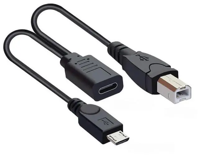 Main image of USB C Splitter Multi Charging Cable,USB C 1 to 2 USB B/Micro USB Charge Extension Cable Supports Charging Two Devices at The Same Time 0.98FT/0.3M