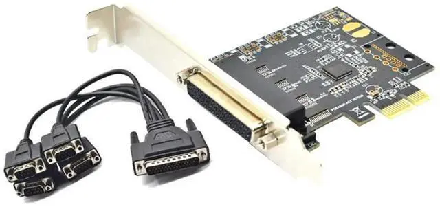 Main image of FOR PCI-E Serial Port Card Pcie to 4 Serial Port RS232 9-Pin Industrial Control 4-Port Expansion Card AX99100 with Cable