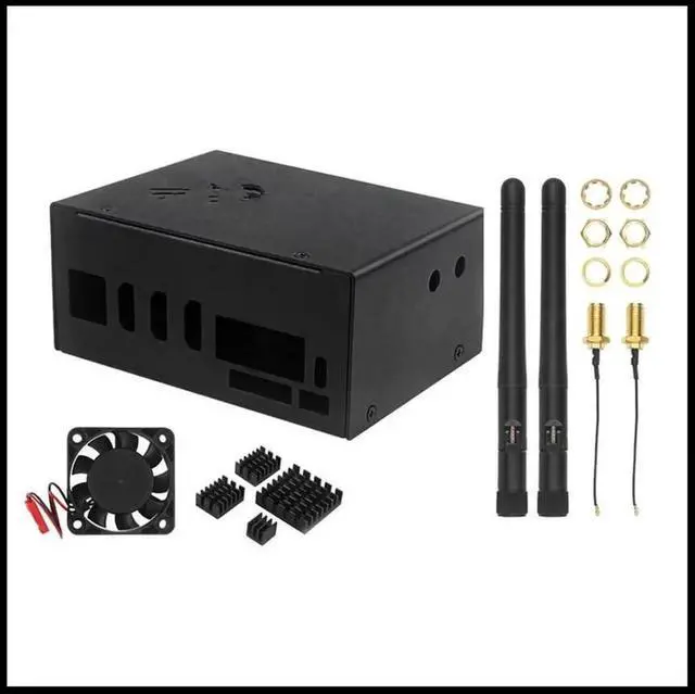 Main image of FOR Pi 5 Plus Metal Case with Cooling Fan Heat Sink 2 WiFi6 BT for OPI 5 Plus 4 / 8 /16 GB