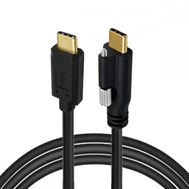 Main image of Aomoproing USB 3.1 Type-C Male to Single Thumbscrew Locking USB-C 10Gbps Data 4K Cable Panel Mount Type