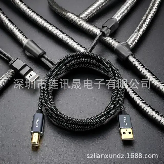 Alt view image 4 of 4 - Aomoproing Green Lan Factory Black UsB Printing Cable- USB2.0 A-B Pure Copper UsB Square Port Printing CableforPrinter Connection 1M