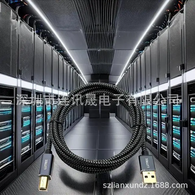 Alt view image 2 of 4 - Aomoproing Green Lan Factory Black UsB Printing Cable- USB2.0 A-B Pure Copper UsB Square Port Printing CableforPrinter Connection 1M