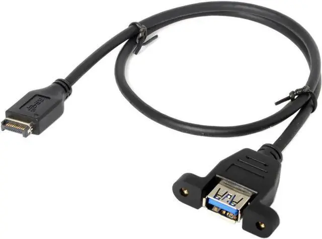 Main image of Aomoproing USB 3.1 Front Panel Header to USB 3.0 Type-A Female Extension Cable 50cm Panel Mount Type