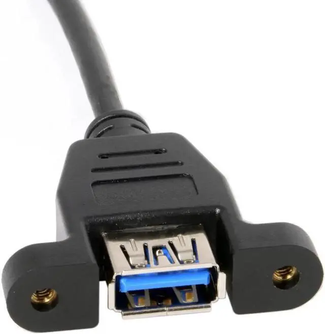 Alt view image 2 of 3 - Aomoproing USB 3.1 Front Panel Header to USB 3.0 Type-A Female Extension Cable 50cm Panel Mount Type