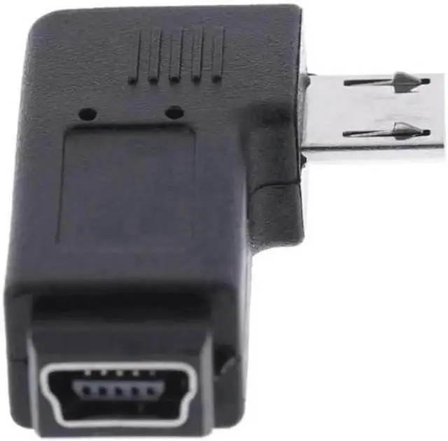 Alt view image 6 of 7 - Aomoproing 90 Degree Right Angled Mini USB Female to Micro USB Male Data Sypc Power Adapter