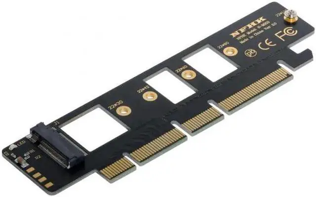 Alt view image 3 of 7 - Aomoproing M.2 M-key NVME AHCI SSD to PCI-E 3.0 16x 4x Adapter for 110mm 80mm SSD