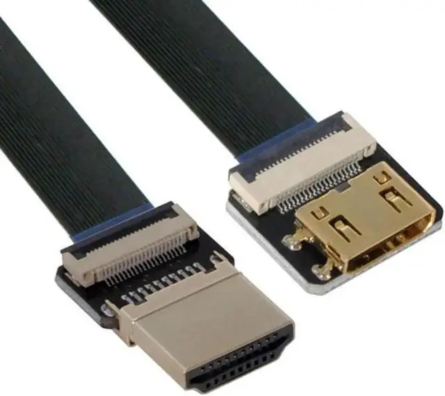 Alt view image 2 of 7 - Aomoproing HDMI Male to Mini HDMI Female Extension FPC Flat Cable 1080P for FPV HDTV Multicopter Aerial Photography 2.6"