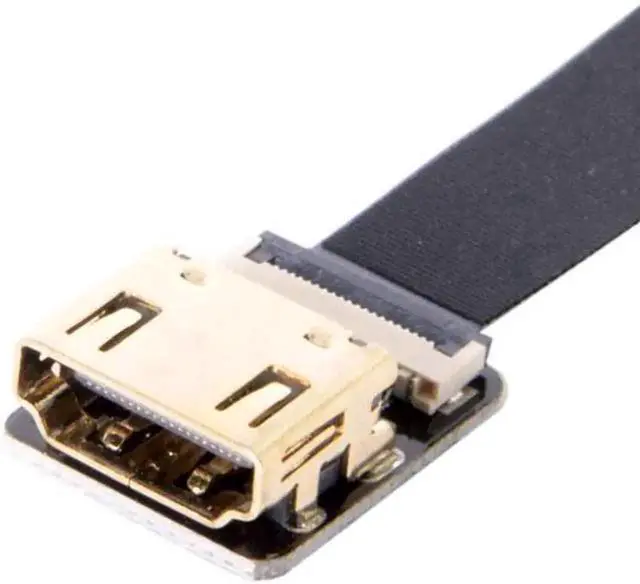 Alt view image 7 of 7 - Aomoproing Straight HDMI Type-A Male to Female FPC Flat Cable for HDTV Multicopter Aerial Photography