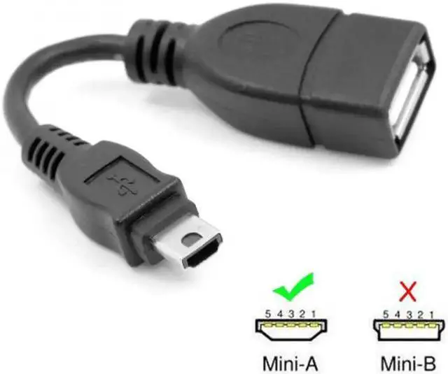Alt view image 6 of 7 - Aomoproing U2-007 VMC-UAM1 USB 2.0 OTG Cable Mini A Type Male to USB Female Host for Sony HandycamPDAPhone