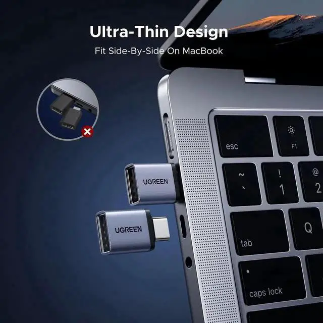 Alt view image 5 of 7 - UGREEN USB C to USB Adapter 4 Pack, 10Gbps USBC Male to USB 3.2 Female Adapter, Type C USB C Adapter for MacBook Pro,iMac,iPhone 17 16 15 Pro Max,iPad mini Pro, Thunderbolt 4, Samsung Galaxy