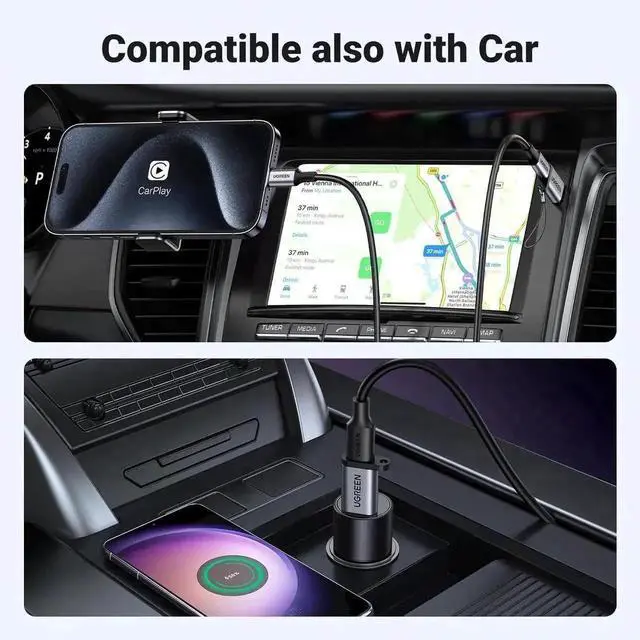 Alt view image 2 of 7 - UGREEN 10Gbps USB C Female to USB Male Adapter 2 Pack, Type C to USB A Charger Cable Converter Compatible with Apple Watch iPhone 15 14 13 AirPods 3 MacBook Samsung Galaxy Note Google Pixel etc Gray