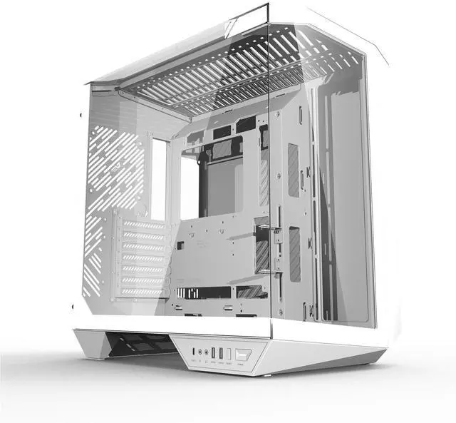 Main image of darkFlash DY470, Full-Tower ATX Gaming Case, Dual-Chamber Back-Plug Layout, Panoramic Tempered Glass Side Panel, Supports 2×360mm Radiators, RTX 40 Series Compatible,White