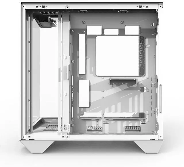 Alt view image 3 of 7 - darkFlash DY470, Full-Tower ATX Gaming Case, Dual-Chamber Back-Plug Layout, Panoramic Tempered Glass Side Panel, Supports 2×360mm Radiators, RTX 40 Series Compatible,White